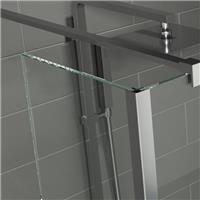 Modern 300x1950mm Walk In Wet Room Return Panel Easy Clean 8mm Clear Glass