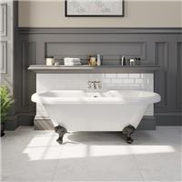 Freestanding 1500mm Traditional Roll Top Bath Tub Bathroom Ball Feet Acrylic