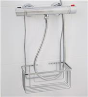 Croydex Rust Free Shower Mixer Basket Caddy Hook Over Bathroom Chrome Plated