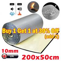 10mm Sound Deadening Mat Car Firewall Heat Shield Thermal Insulation Proofing-(: