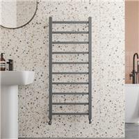 Solaro Square Bar Heated Towel Rail Anthracite - 1200 x 500mm
