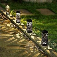 4x Outdoor Solar Lights Decking Garden Lighting Silhouette Warm White LED Path
