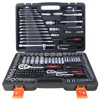 Professional 216 PCS Ratchet Spanner Socket Set 1/2" 1/4" 3/8" Tool Kit w/Case