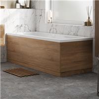 1700/750mm Bath Panel Pack Front Side End Plinth Modern Bathroom Oak Effect