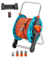 GARDENA Basic Wall Hose Reel Set, 25m - Certified Refurbished
