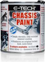 E-TECH BLACK Chassis Paint Brush on Chip Resistant Car Van Trailer 500ML CHP01+C
