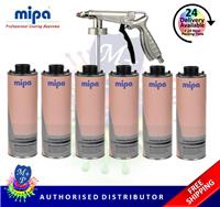 Mipa Schutz x 6 Under Seal Underbody Rust Protection Protector Black 1L + Gun