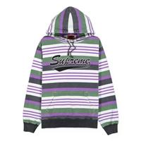 Supreme Multi-Coloured Striped Logo Hoodie Size M / Size M / Mens / Multico...