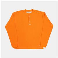 Abc. Waffle Henley / Size M / Mens / Orange / Cotton