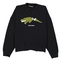 Palm Angels Black Crewneck Spellout Sweatshirt Size M / Size M / Mens / Bla...