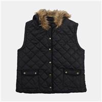 Peacock's Quilted Gilet / Size M / Womens / Black / Polyester