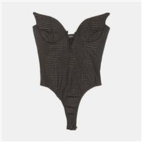 PrettyLittleThing Bodysuit / Size S / Womens / Black / Polyester