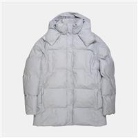 Rains Block Puffer Jacket / Size L / Mid-Length / Womens / Grey / Polyurethane - L Regular