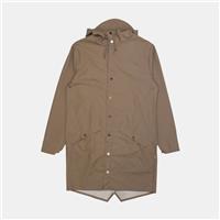 Rains Long Jacket / Size XS / Long / Mens / Beige / Polyurethane - XS Regular