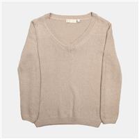 Ronit Zilkha Jumper / Size L / Womens / Beige / Cotton Blend