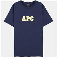 A.P.C. Navy Gael College Tee Tshirt Size M Meduim / Size M / Mens / Blue / ... - M Regular