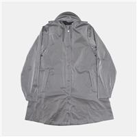 Rains A-Line Jacket / Size L / Mid-Length / Womens / Grey / Polyurethane - L Regular