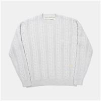 Abc. Cable Knit Jumper / Size S / Mens / Grey / Cotton