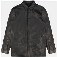 HELIOT EMIL Black Leather Shirt Jacket Size Medium / Size M / Mens / Black...