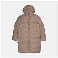 Rains Long Puffer Jacket / Size XS / Womens / Beige / Polyester