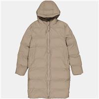 Rains Tan Long Puffer Jacket Size Large / Size L / Mens / Brown / Polyester...