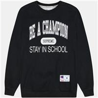 Supreme Black Stay In School Sweatshirt Size M Meduim / Size M / Mens / Black