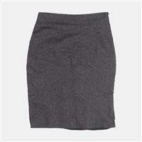 Karen Millen Skirt / Size L / Knee Length / Womens / Grey / Wool