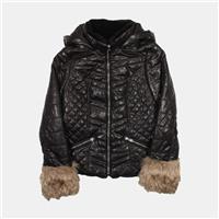 River Island Coats, Jacket / Size 8 / Mid-Length / Womens / Black / Faux Leather