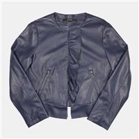 Zara Basic Jacket / Size XL / Womens / Blue / Faux Leather