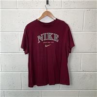 Nike Men's Red Cotton Graphic T-Shirt Size M / Size M / Mens / Red / Cotton - M Regular