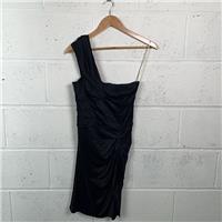 Karen Millen Black One Shoulder Bodycon Dress Size 10 / Size 10 / Knee Leng... - 10 Regular