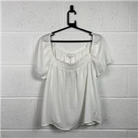 Apricot Women's White Cropped Blouse - XL / Size XL / Womens / White / Polyester