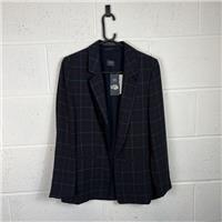 M&S Collection Women's Black Check Basic Jacket - Business Winter Wear / Si...