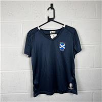 UEFA Euro 2024 Scotland Blue T-Shirt V-Neck Casual / Size M / Mens / Blue /... - M Regular