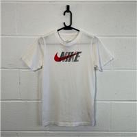 Nike Men's White Cotton Graphic T-Shirt Size L / Size L / Mens / White / Cotton - L Regular