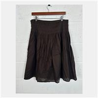 Marks & Spencer's Skirt / Size 12 / Knee Length / Womens / Brown / Cotton - 12 Regular