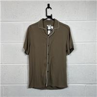 Reiss Button-Up Casual Shirt / Size S / Mens / Brown / Viscose