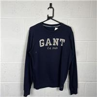GANT Mens Pullover Cotton Blend Casual Sweatshirt Black / Size M / Mens / B... - M Regular