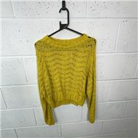 Cotton On Women's Open-Knit Yellow Jumper / Size M / Womens / Yellow / Cotton