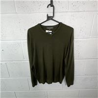M&S Green V-Neck Jumper / Size S / Mens / Green / Acrylic - S Regular