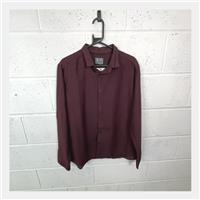 Retro Fire Men's Purple Shirt Long Sleeve / Size XL / Mens / Purple / Cotton