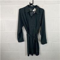 New Look Geometric Trench Coat / Size 16 / Womens / MultiColoured / Polyester