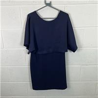Jacques Vert Shift Dress / Size 14 / Short / Womens / Blue / Polyester