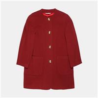 Nuage Overcoat / Size 12 / Long / Womens / Red / Wool