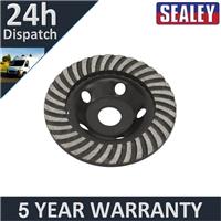 Sealey Worksafe� Turbo Row Concrete Grinding Head 125mm WDRTCUP125