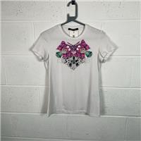 Roberto Cavalli T-Shirt / Size M / Womens / White / Cotton