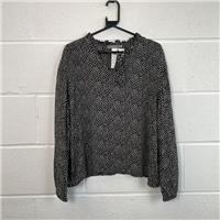 b.young Black Polka Dot Viscose Tunic Blouse Medium / Size M / Womens / Bla...