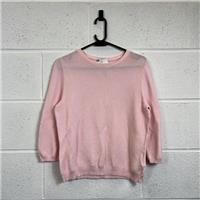 Peter Hahn Women's Pink Pullover Jumper - Casual 3/4 Sleeve / Size 14 / Wom... - 14 Regular
