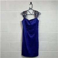 Dbut Blue Pencil Dress / Size 12 / Knee Length / Womens / Blue / Polyester - 12 Regular