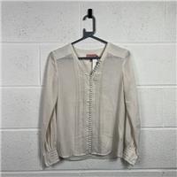 Ted Baker Ivory Polyester Long Sleeve Blouse / Size 6 / Womens / Ivory / Po...